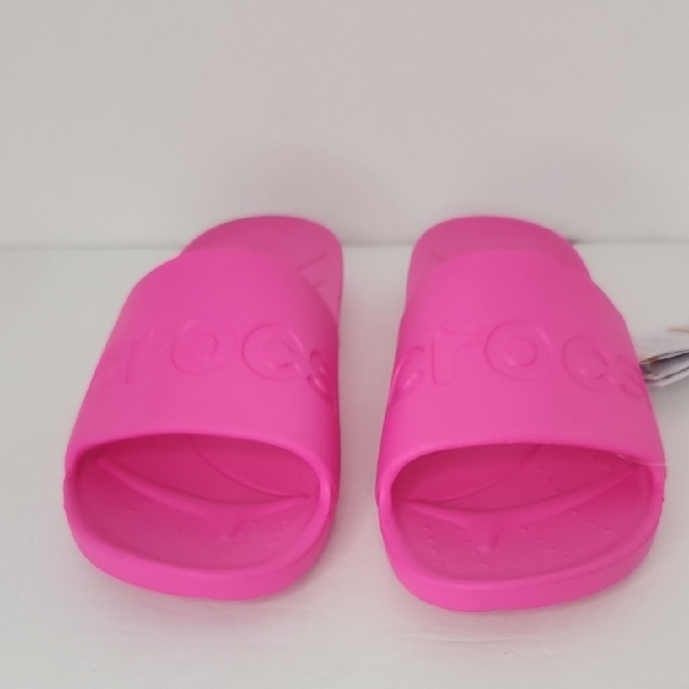 CROCS Fuchsia Slide Sandals - Picture 2 of 8